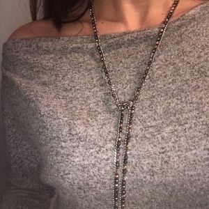 Stella & Dot Zoe Lariate Hematite